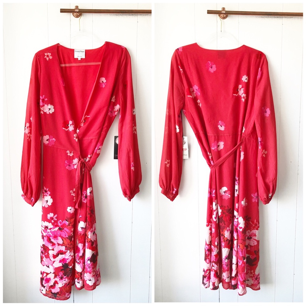 NWT Revolve - Privacy Please Floral Wrap Midi Dress - L - Picture 2 of 4